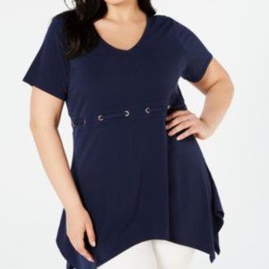 Embellished Handkerchief-Hem Tunic